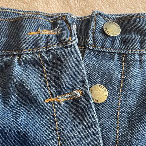 Blue Button up Jean Skirt - Picture 2 of 4